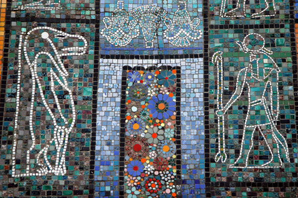 Mosaic detail - Taweret and Ra