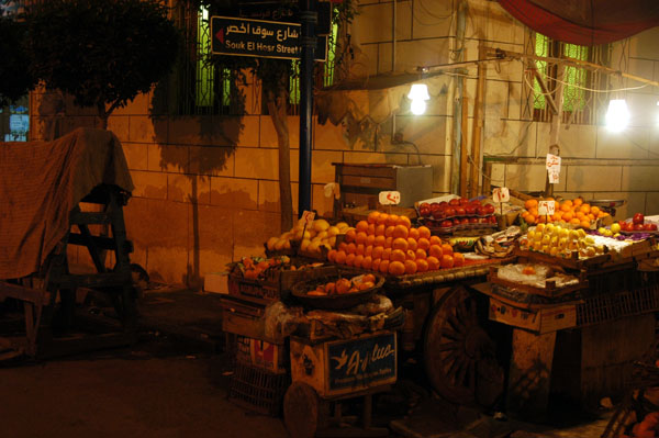 Vegetable stand on Sharia Faransa, Alexandria