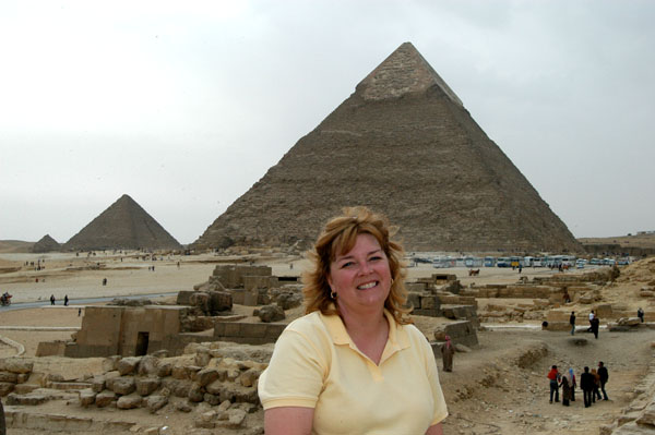 Debbie at the Pyramids