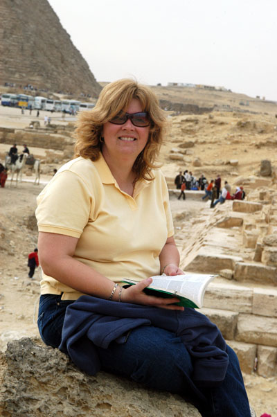 Debbie at the Pyramids