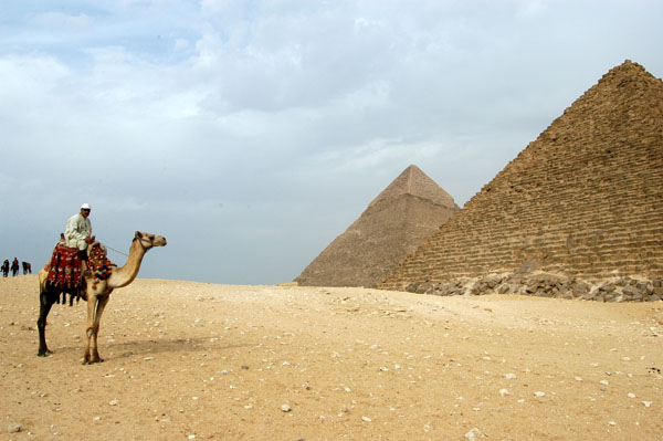 Camel and pyramids make a nice subject but they are so irritating