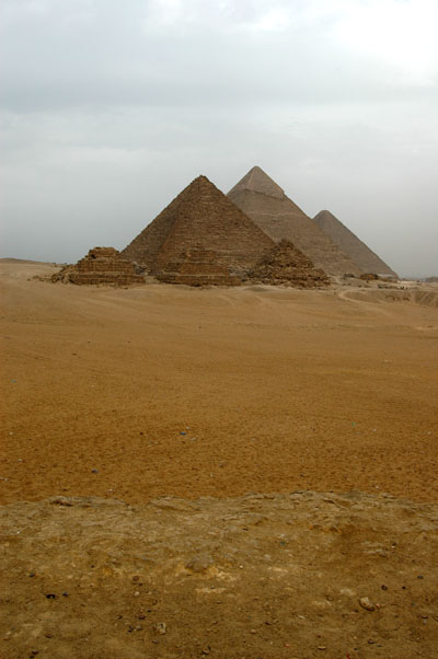 Pyramids and desert