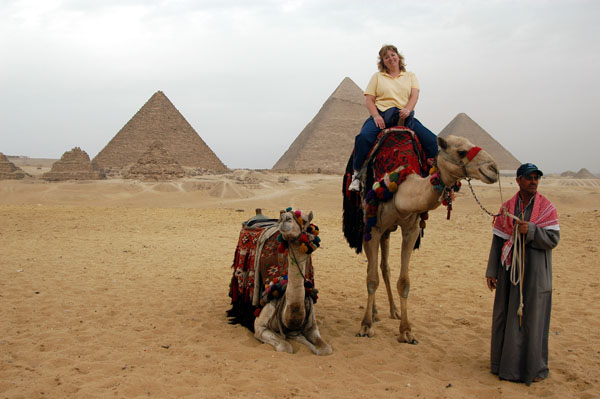 Debbie and her camel guide