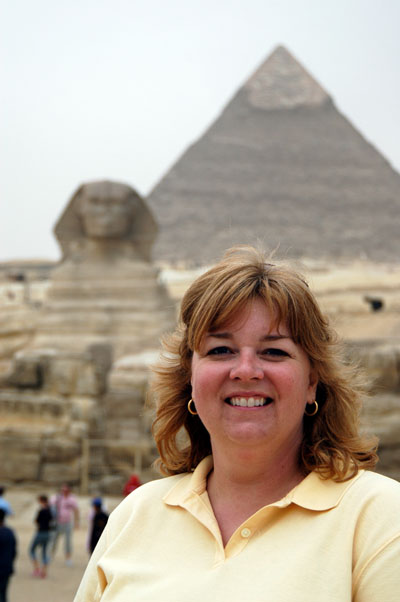 Debbie, the Sphinx and Pyramid of Khafre