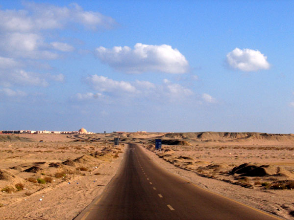 Red Sea Coastal Highway heading back to Marsa Alam