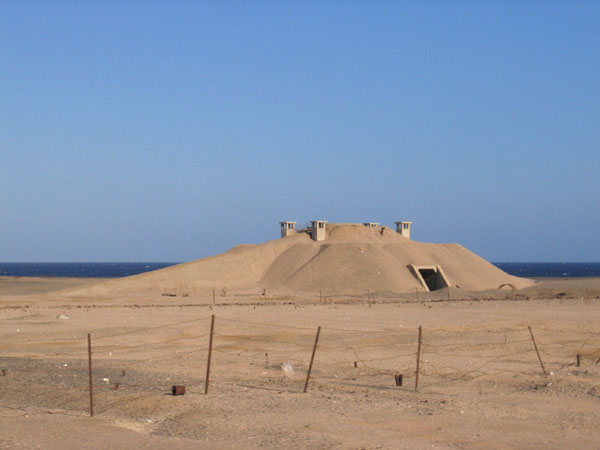 The whole Egyptian coast is studded with military bunkers like this