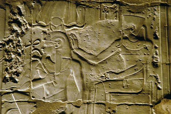 Coronation of  Amenhotep III (Amenophis) by the god Amun-Ra, 18th Dynasty ca 1370 BC