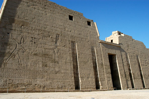Massive First Pylon, Mortuary Temple of Ramses III, Medinat Habu