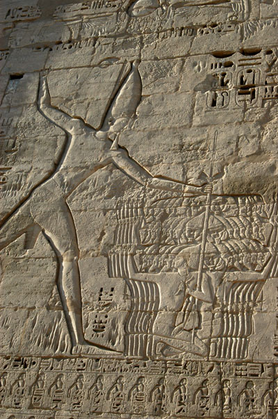 Ramses III smiting the Libyans