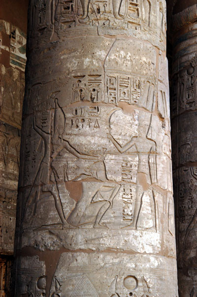 Ramses III executing a prisoner before Amun