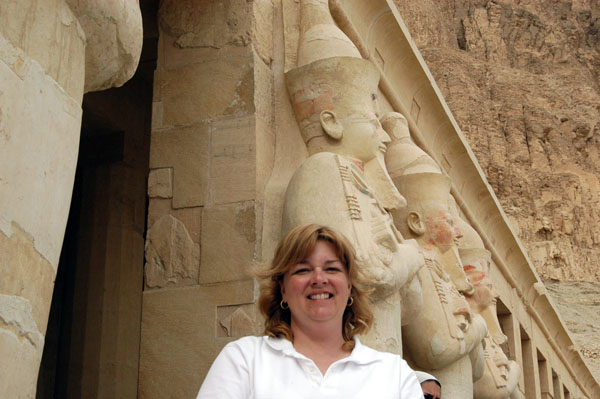 Debbie and the Upper Portico, Temple of Hatshepsut