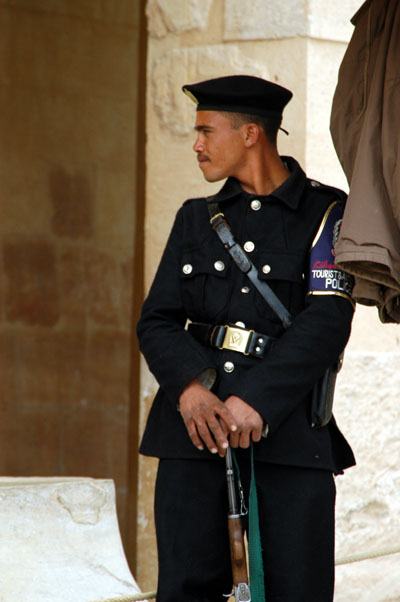 Tourist police guarding the Temple of Hatshepsut