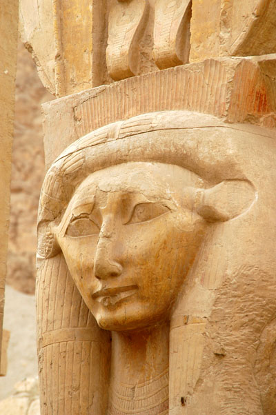 The goddess Hathor depecited with cow's ears
