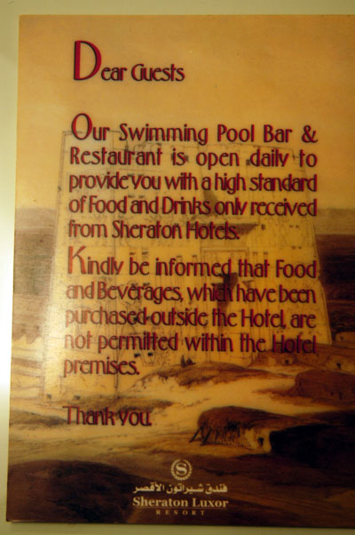And the service at the hotels bars and restaurants was pitiful