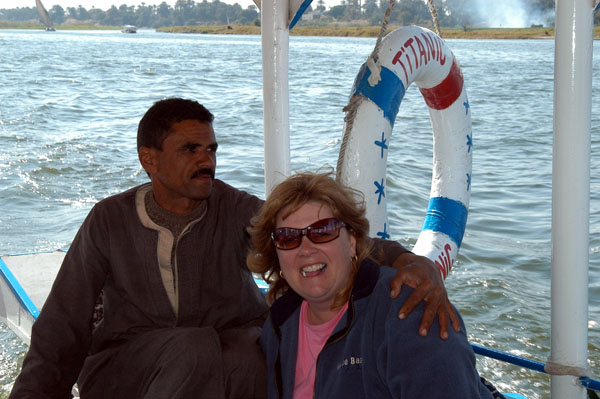 Debbie and the slightly annoying boat driver