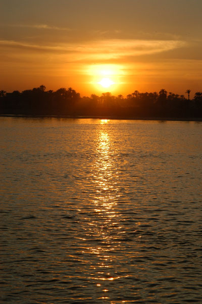 Sunset over the Nile at Luxor