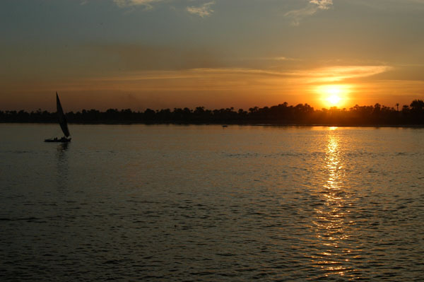 Sunset over the Nile at Luxor