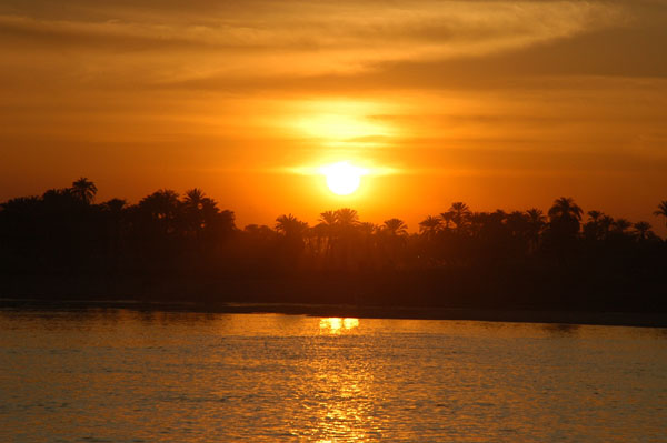 Sunset over the Nile at Luxor