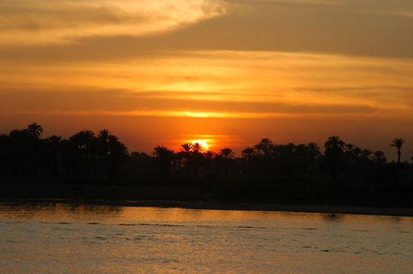Sunset over the Nile at Luxor