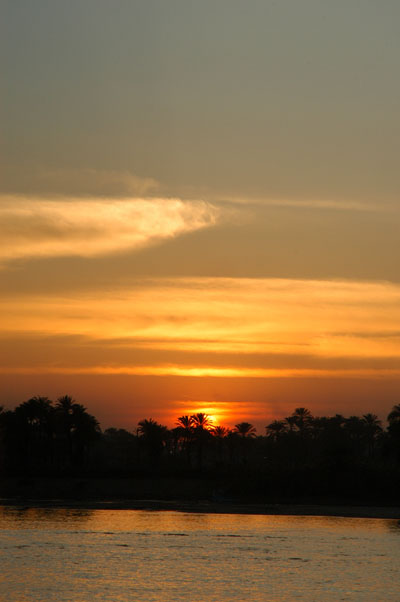 Sunset over the Nile at Luxor