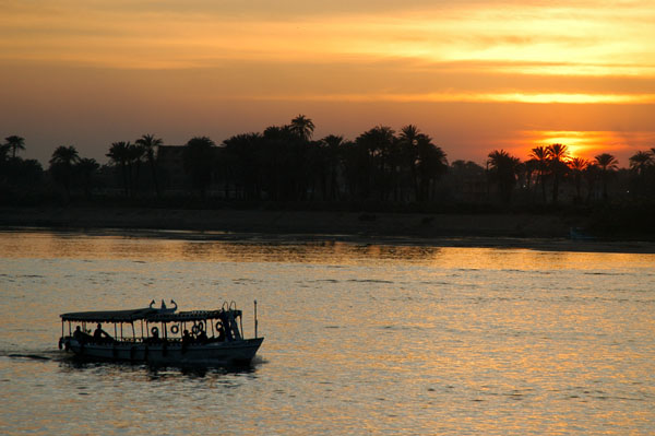 Sunset over the Nile at Luxor