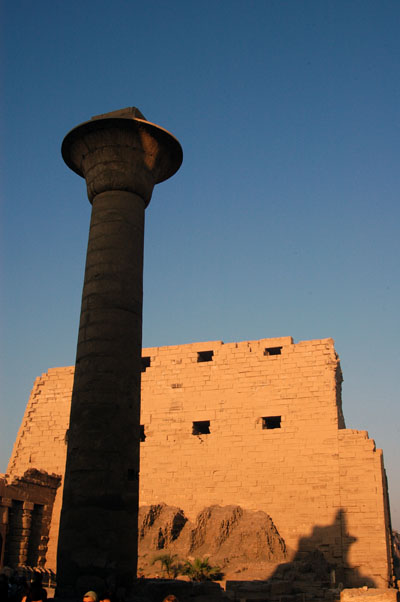 Pillar of Taharka in shadow
