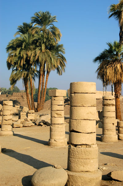 Deserted northern side of Karnak Temple