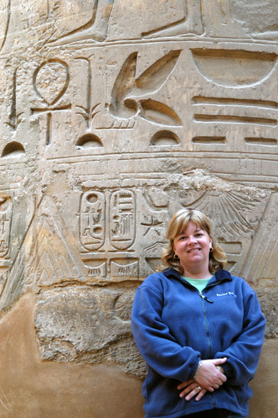 Debbie as Queen of Upper and Lower Egypt