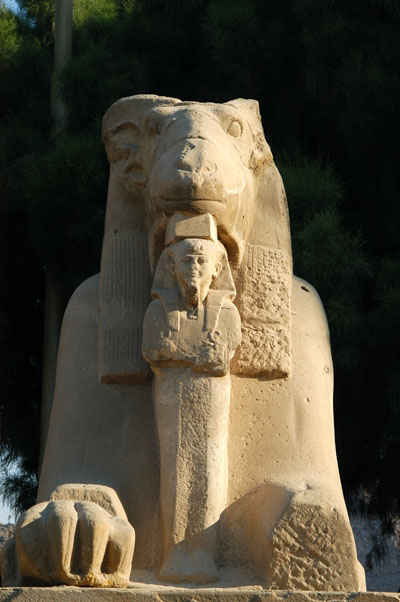 Rams-Headed Sphinx with Ramses II