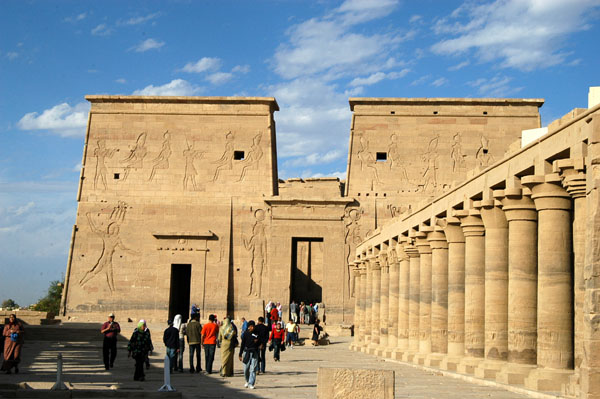Temple of Isis, Philae and Colonnade of the forecourt