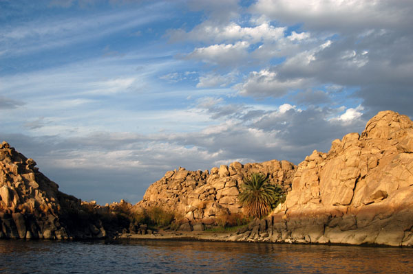 The lake above the Old Aswan Dam