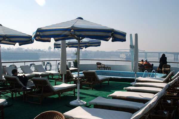 Sun deck of the Nile Adventurer