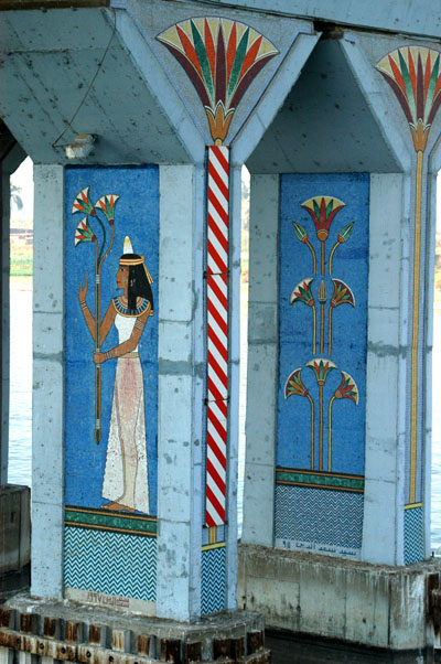 Mosaics on Luxor's Nile bridge