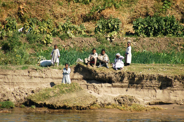 Kids along the river