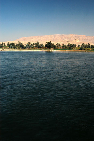 The Nile Valley is narrow here