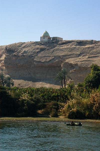 A clifftop mosque on the West Bank