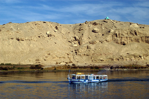 A small passenger boat on the Nile