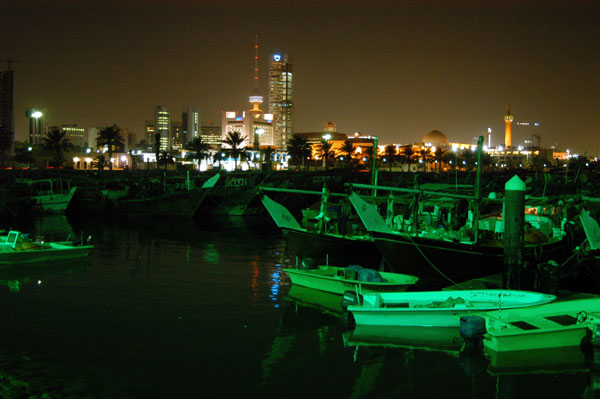 Kuwait City and the Fishing Boats Harbor
