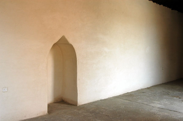 The simple mosque of Jahra's Red Fort