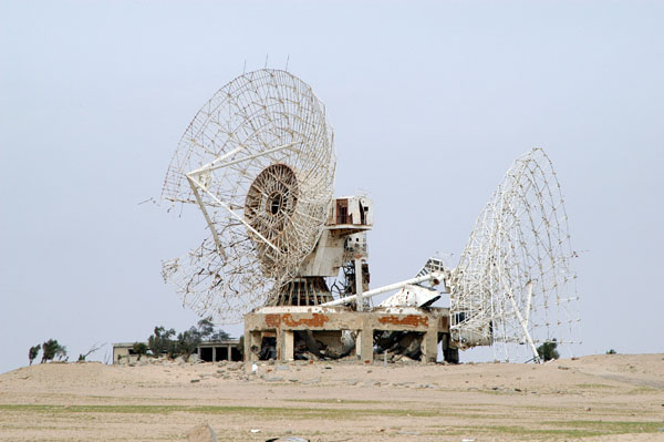 Destroyed Kuwaiti satellite station from the Gulf War