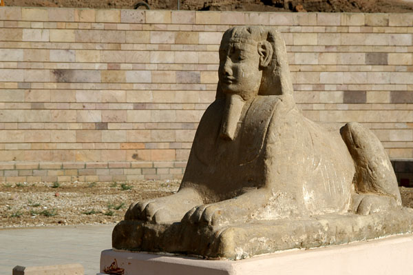Sphinx outside the Temple of Edfu