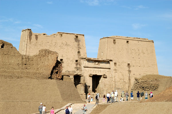 Temple of Horus at Edfu, built by Ptolemy III starting in 237 BC