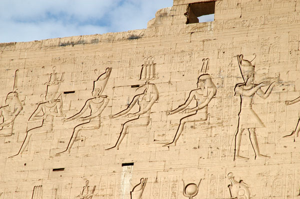 The gods Maat, Osiris, Mut, Thoth and Anedjti