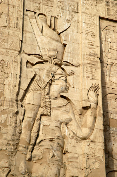 Hathor wearing a composite crown
