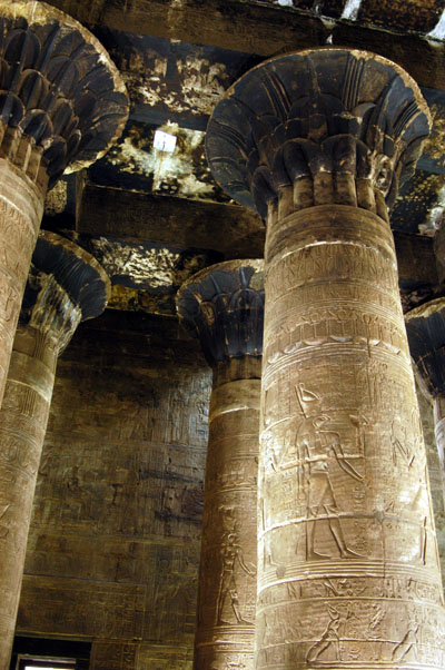 Horus on one of the massive columns of the Inner Hypostyle Hall