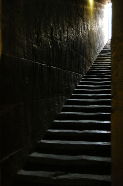 Stairway on the west side of the Offering Chamber