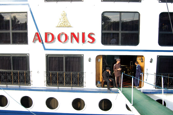 The M/S Adonis tied up next to us at Kom Ombo