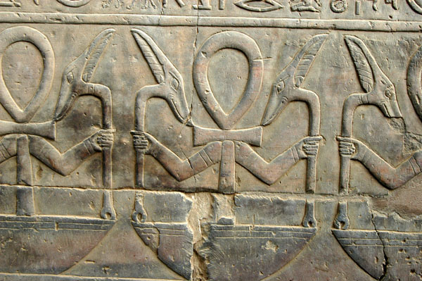 Ankh with arms holding sceptres