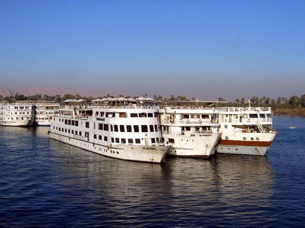 There are over 300 cruise ships on the Nile