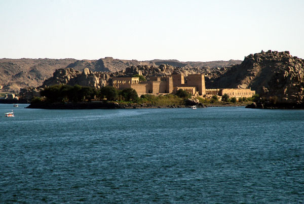Temple of Philae from the Aswan Dam